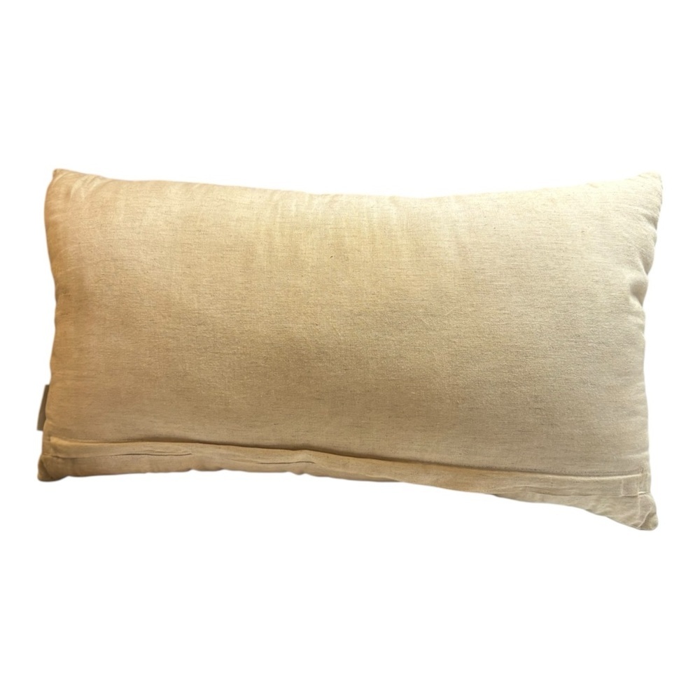 Artistic Accents Rectangular Accent Pillow Cream Blue Embroidery & Beads - Picture 4 of 9